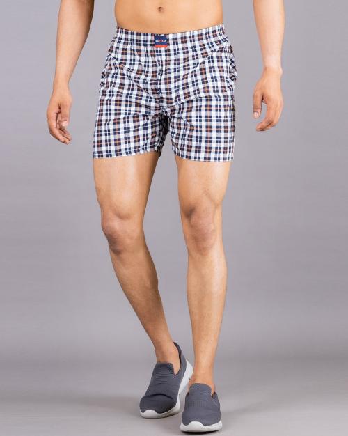 Checked Boxers with Patch Pocket