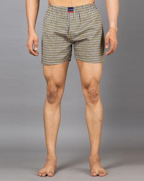 Micro Plaid Checked Boxers