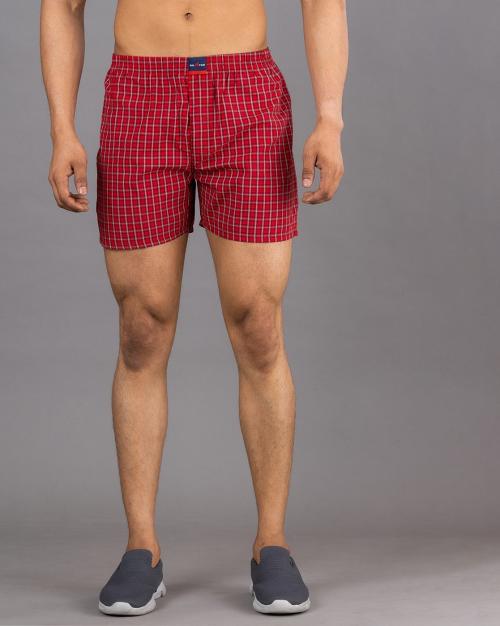 Checked Boxers with Insert Pocket