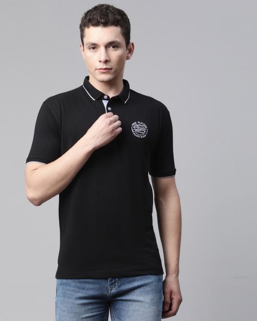 Slim Fit Polo T-Shirt with Logo Embroidery