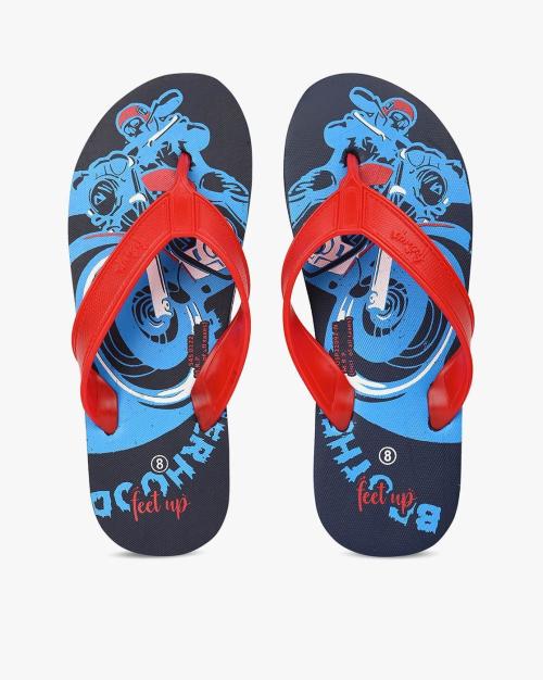 Printed Thong-Strap Flip-Flops