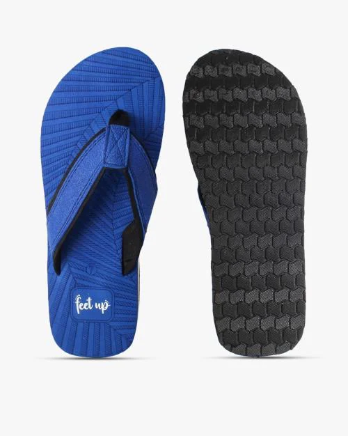 Striped Thong-Strap Flip-Flops