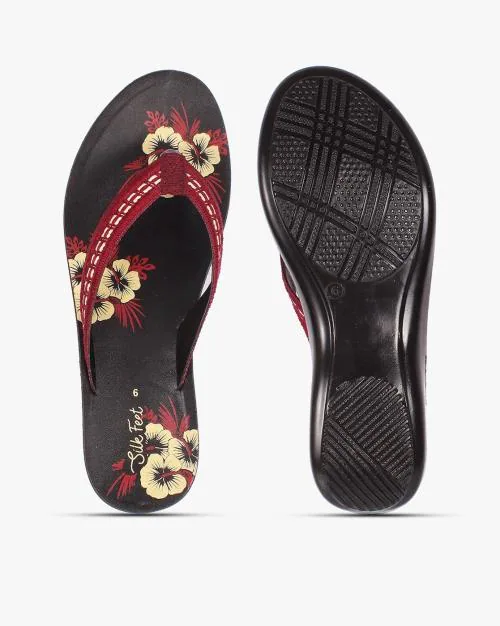 Floral Print Wedges