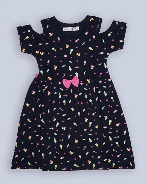 Printed Fit & Flare Dress