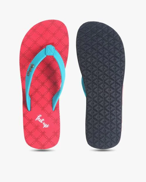 Printed Thong-Strap Flip-Flops
