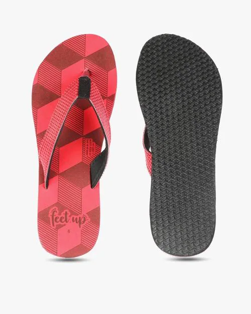 Printed Thong-Strap Flip-Flops
