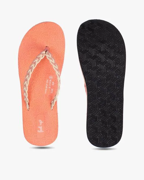 Braided Thong-Strap Flip-Flops