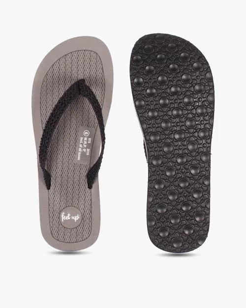 Printed Thong-Strap Flip-Flops