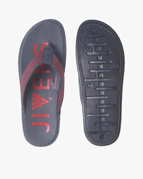 Men Thong-Strap Flip-Flops with Printed Footbed