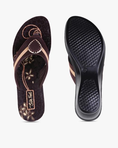 Open-Toe Embellished Wedges