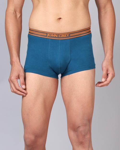 Cotton Trunks with Logo Waistband