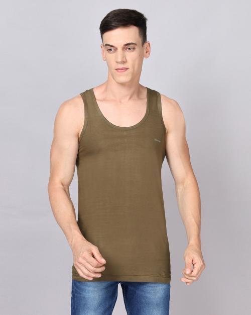 Cotton Vest with Brand Print