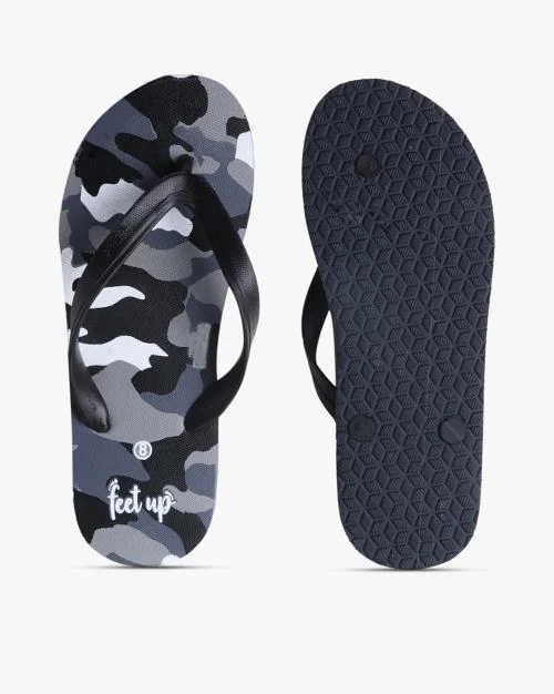 Camouflage Thong-Strap Flip-Flops