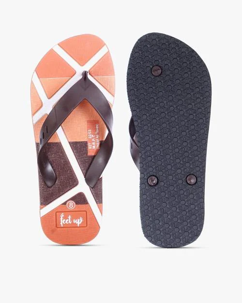 Colourblock Thong-Strap Flip-Flopsc