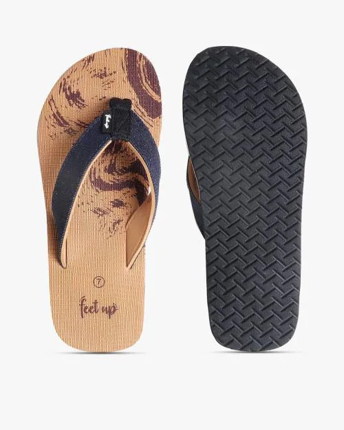 Printed Thong-Strap Flip-Flops