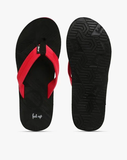 Striped Thong-Strap Flip-Flops