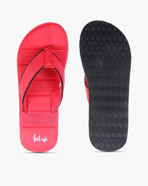 Striped Thong-Strap Flip-Flops