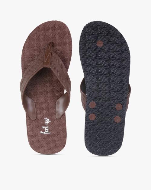 Basket-Weave Thong-Strap Flip-Flops
