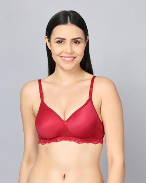 Lightly Padded Seamless Lace Bra