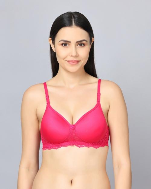 Lightly Padded Seamless Lace Bra