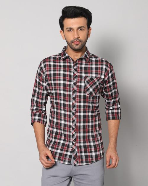 Buy Men Checked Slim Fit Shirt Online at Best Prices in India JioMart.