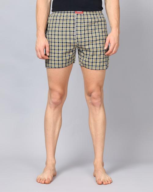 Buy Checked Boxers with Elasticated Waist Online at Best Prices in ...