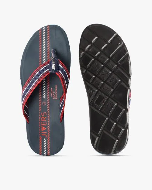 Thong-Strap Flip-Flops with Printed Footbed