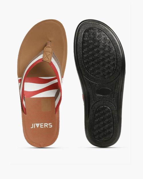 Thong-Strap Flip-Flops with Printed Footbed