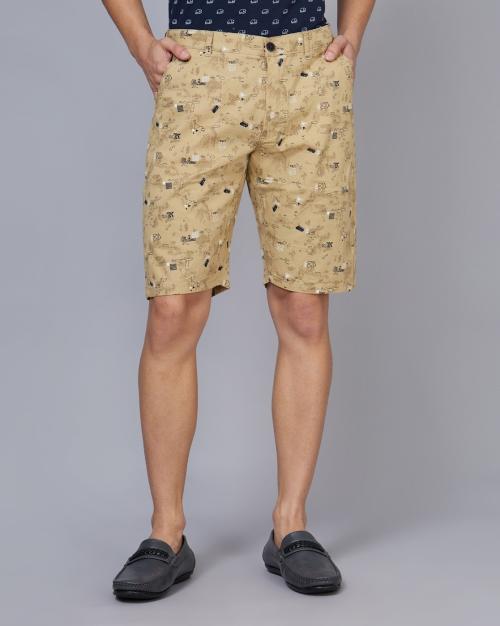 Printed Slim Fit Shorts