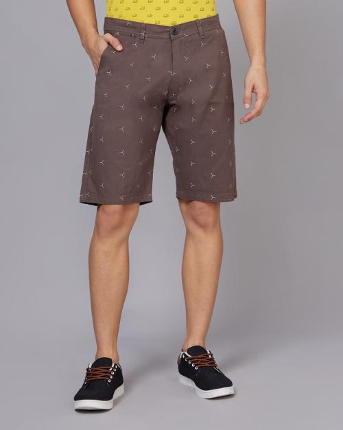 Printed Cotton City Shorts