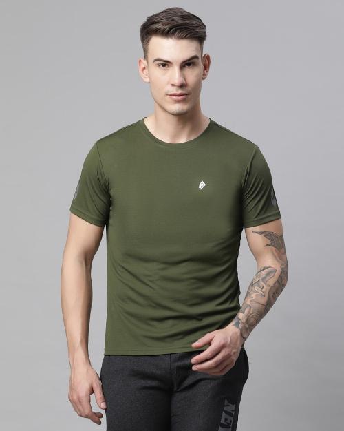 Logo Print Slim Fit Crew-Neck T-Shirt