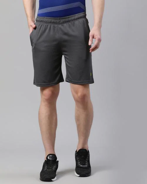 Slim Fit Shorts with Logo Print