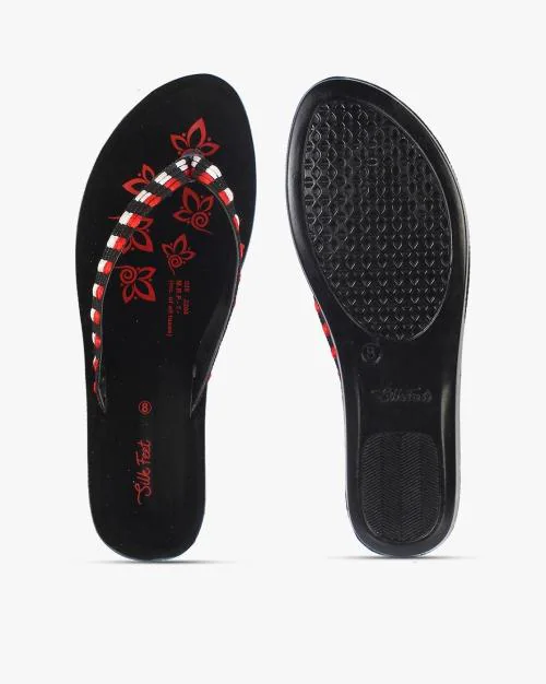 Printed Thong-Strap Sandals