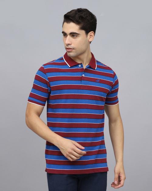 Striped Slim Fit Polo T-Shirt