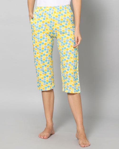 Printed Capris with Slip Pockets