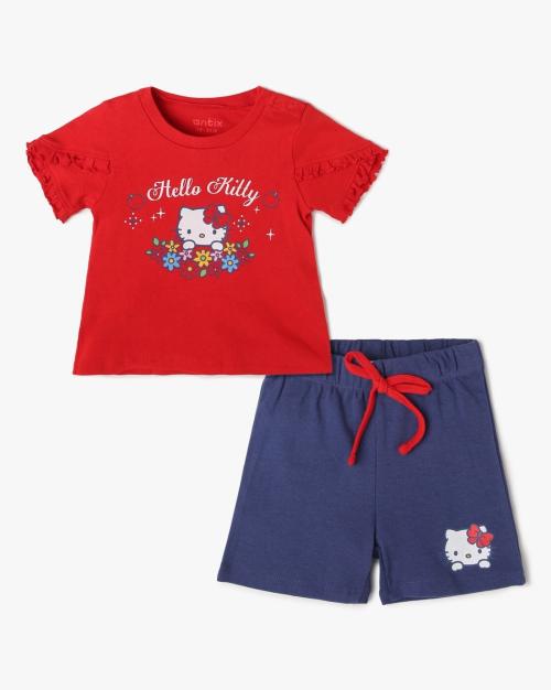 Graphic Print T-Shirt & Shorts Sets