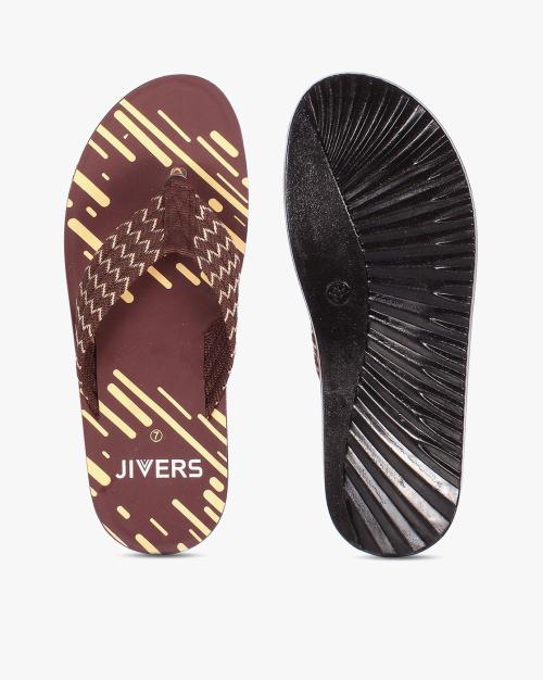 Thong-Strap Flip-Flops with Printed Footbed
