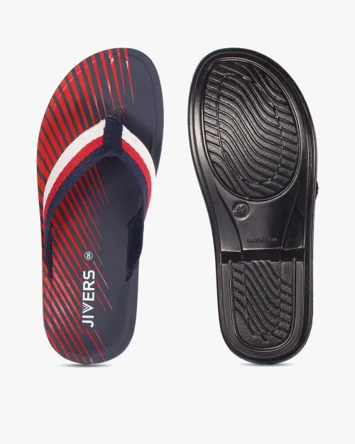 Thong-Strap Flip-Flops with Printed Footbed