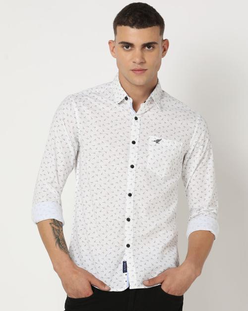 Men Printed Slim Fit Shirt