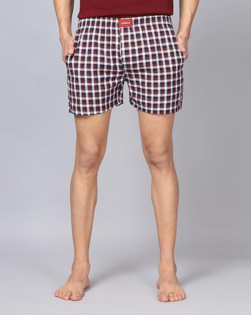 Checked Boxer with Elasticated Waist