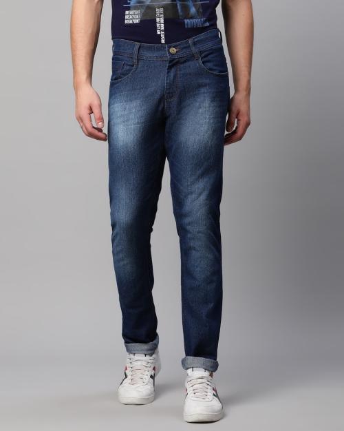 Men Mid-Wash Slim Fit Jeans