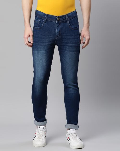 Men Mid-Wash Slim Fit Jeans