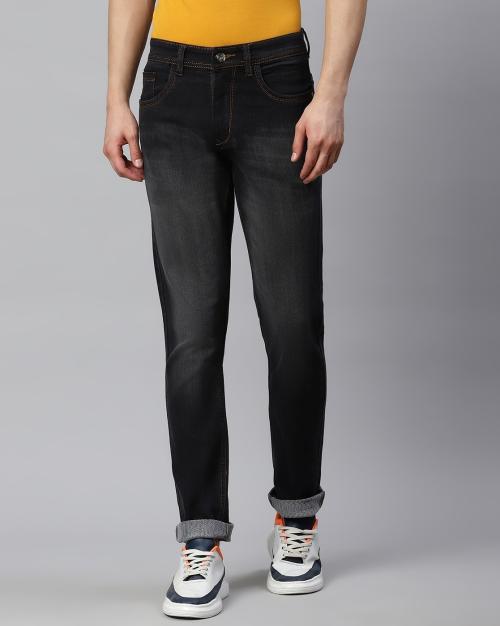 Men Mid-Wash Slim Fit Jeans