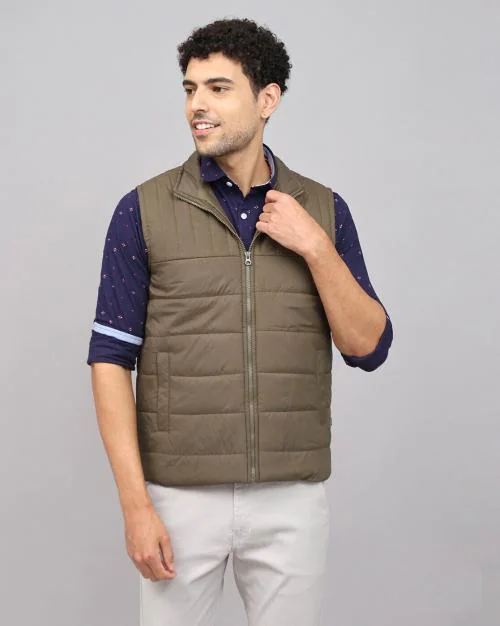 Quilted Zip-Front Gilet
