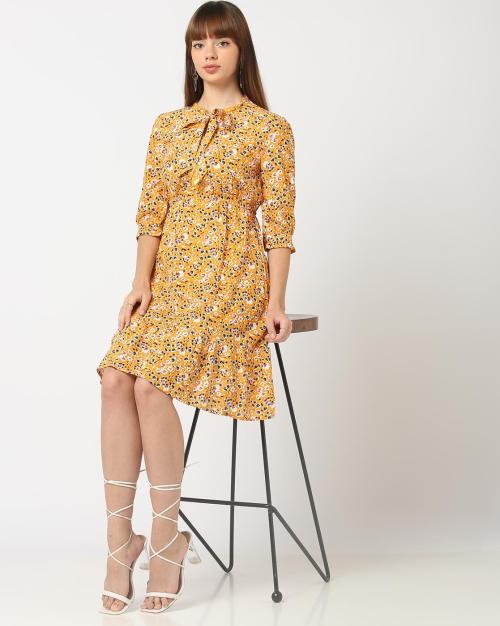 Floral Print Fit & Flare Dress