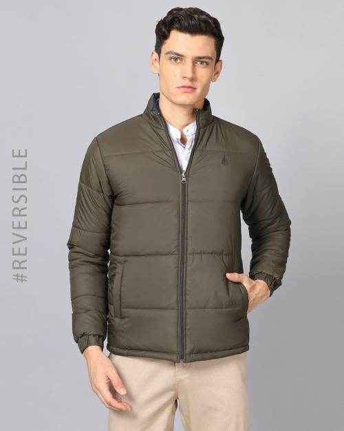 Men Slim Fit Reversible Jacket