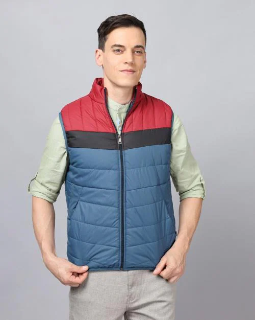 Quilted Slim Fit Bomber Jacket