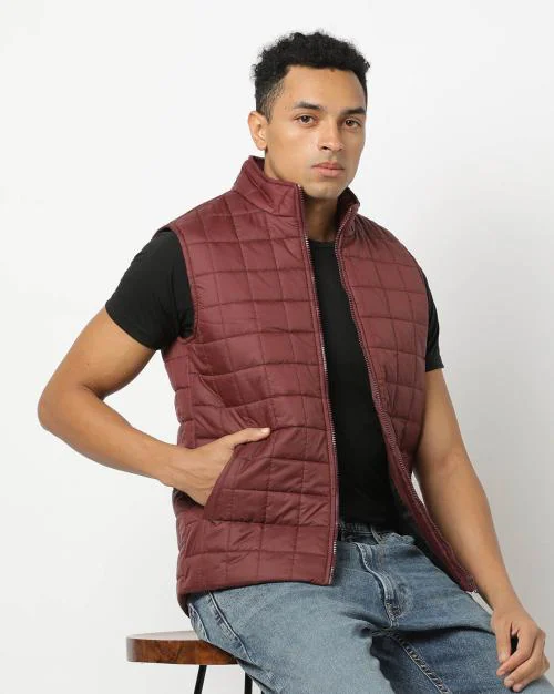 Zip-Front Slim Fit Puffer Jacket