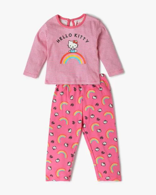 Printed Regular Fit Top & Pant Set