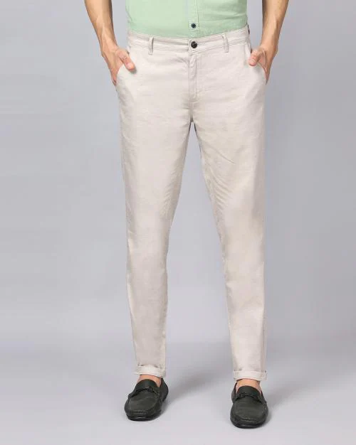 Tapered Fit Flat-Front Trousers